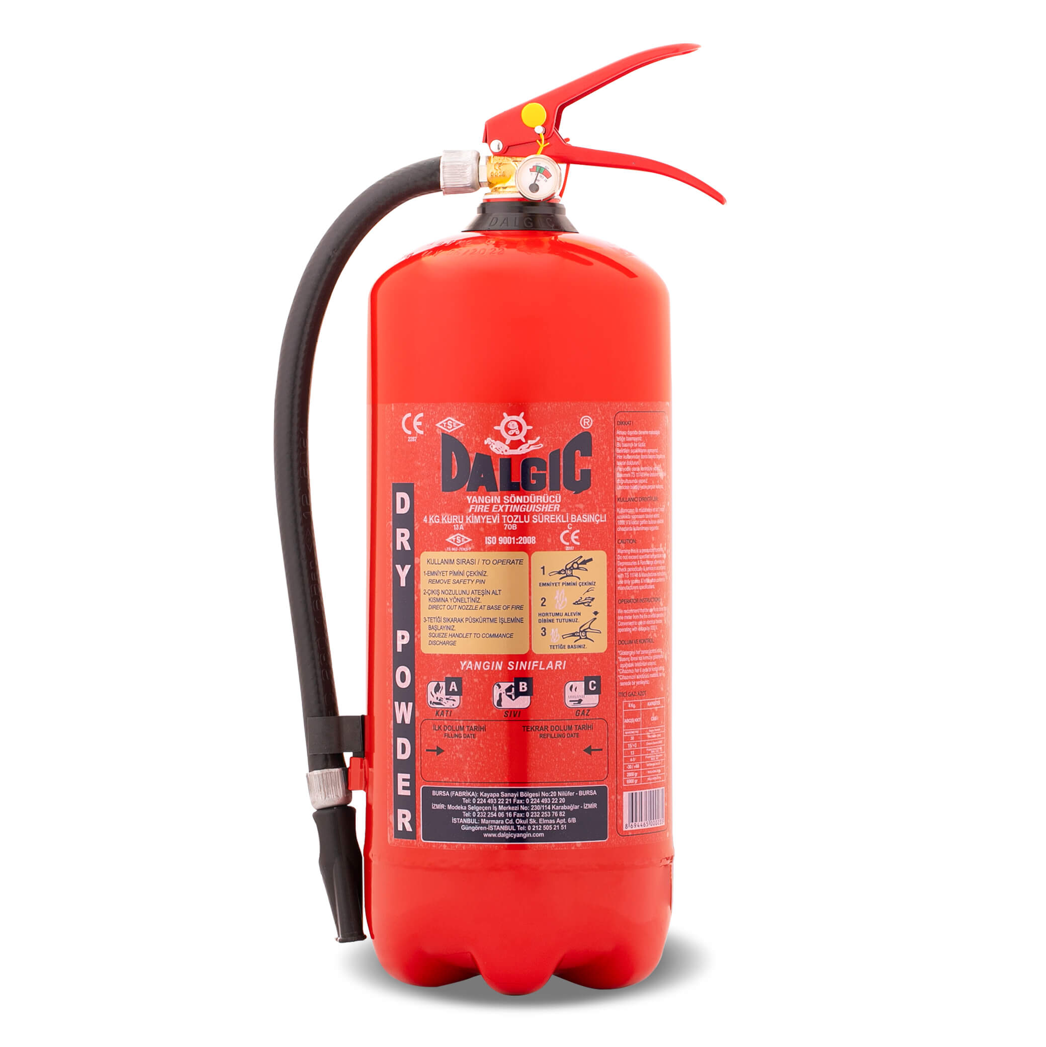 4KG - Tozlu Yangın Söndürücü